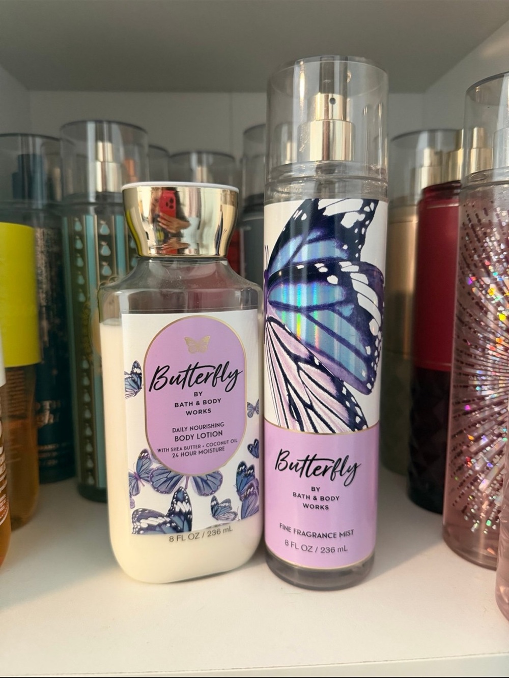 Bath & Body Works Butterfly Lavender Purple Body Lotion & Mist Set
